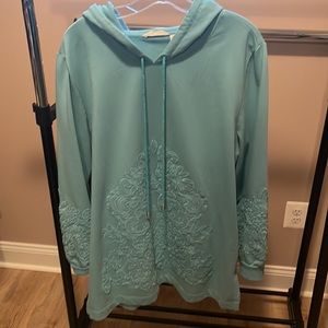 Women's NWT Soft Surroundings long hooded sweatshirt
